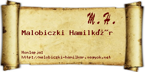Malobiczki Hamilkár névjegykártya